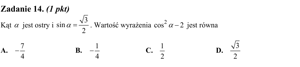 Zadanie 14 z arkusza CKE, maj 2013 (oryginał)