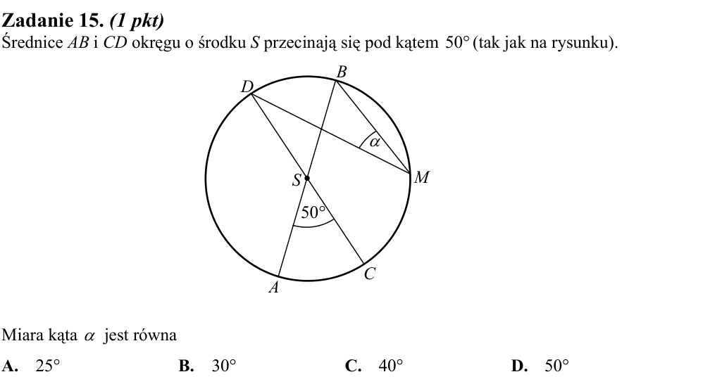 Zadanie 15 z arkusza CKE, maj 2013 (oryginał)