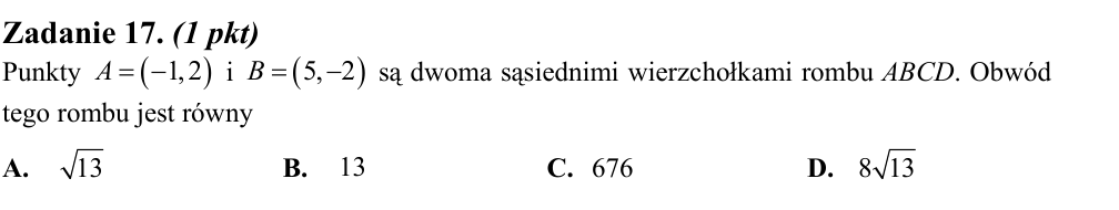 Zadanie 17 z arkusza CKE, maj 2013 (oryginał)