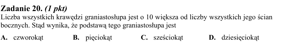 Zadanie 20 z arkusza CKE, maj 2013 (oryginał)