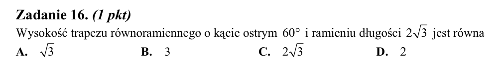 Zadanie 16 z arkusza CKE, maj 2014 (oryginał)