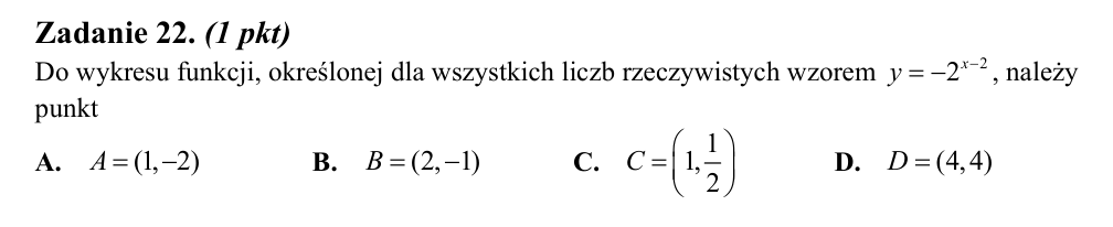 Zadanie 22 z arkusza CKE, maj 2014 (oryginał)