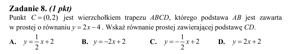 Zadanie 8 z arkusza CKE, maj 2014 (oryginał)
