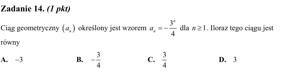 Zadanie 14 z arkusza CKE, sierpień 2014 (oryginał)