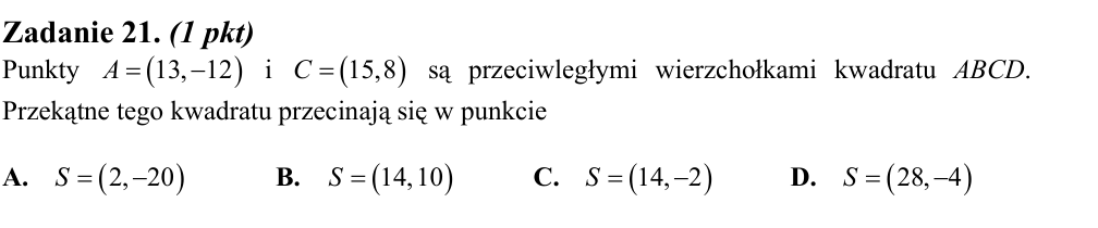 Zadanie 21 z arkusza CKE, sierpień 2014 (oryginał)