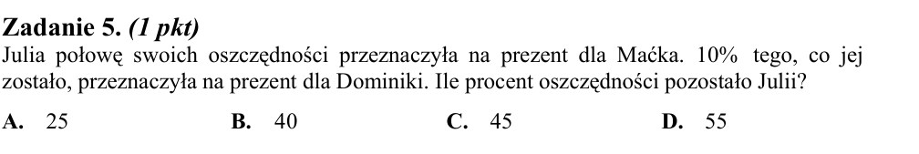 Zadanie 5 z arkusza CKE, sierpień 2014 (oryginał)