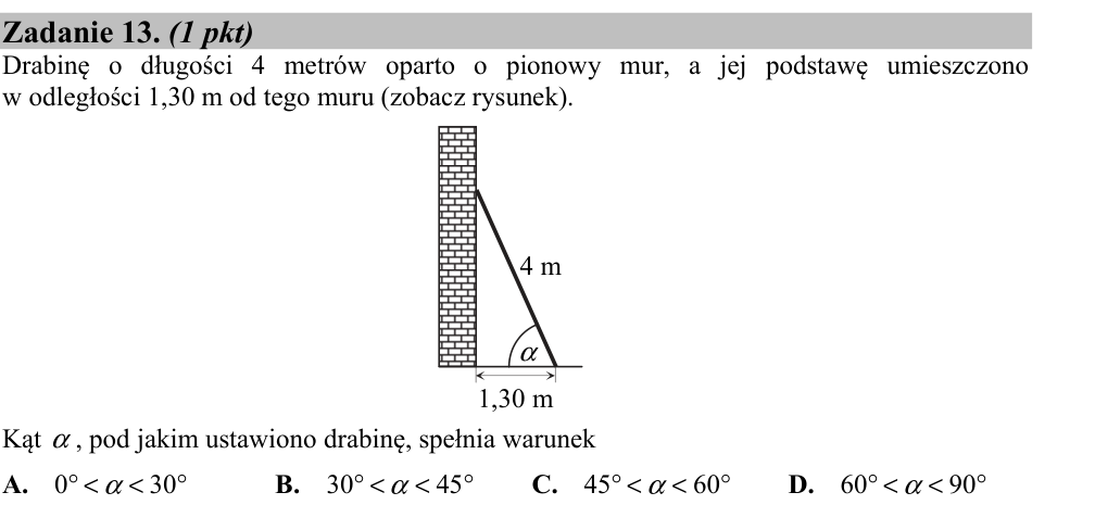 Zadanie 13 z arkusza CKE, maj 2015 (oryginał)