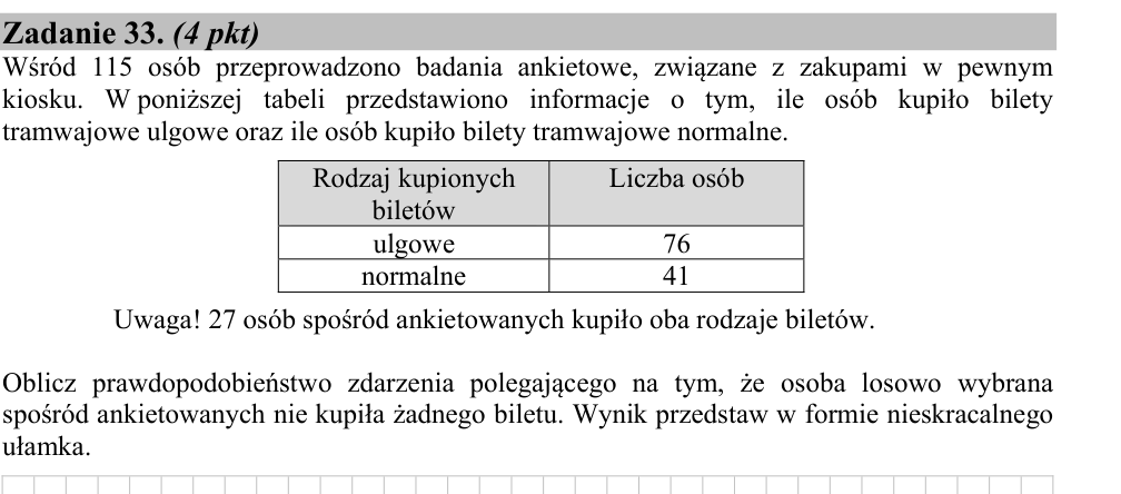 Zadanie 33 z arkusza CKE, maj 2015 (oryginał)
