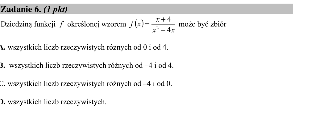 Zadanie 6 z arkusza CKE, maj 2015 (oryginał)