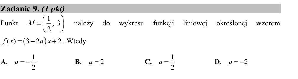Zadanie 9 z arkusza CKE, maj 2015 (oryginał)