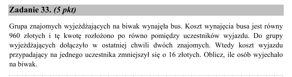 Zadanie 33 z arkusza CKE, maj 2016 (oryginał)