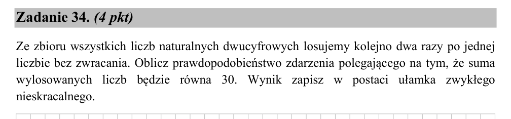 Zadanie 34 z arkusza CKE, maj 2016 (oryginał)