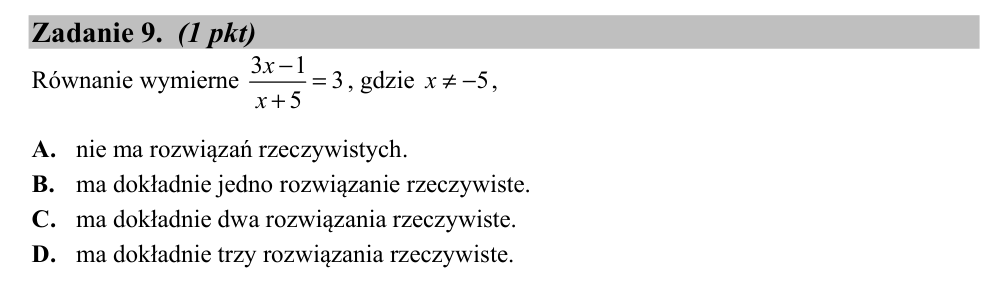 Zadanie 9 z arkusza CKE, maj 2016 (oryginał)