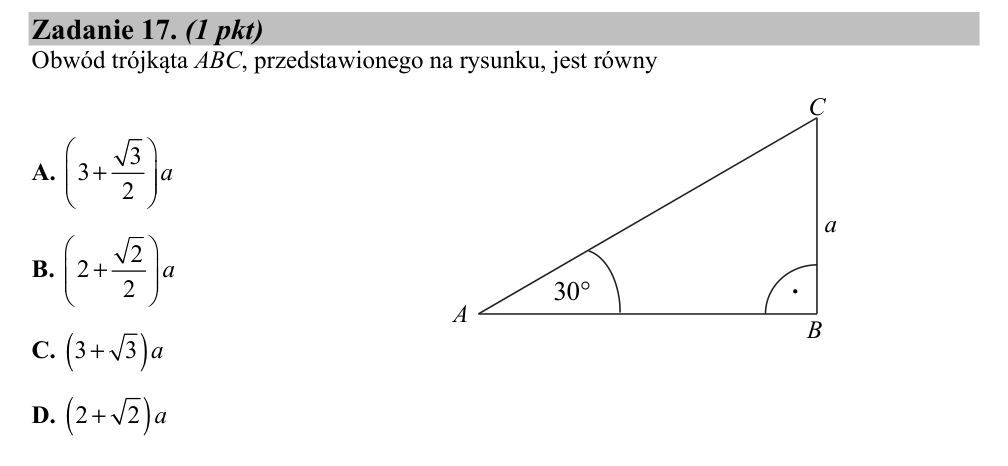 Zadanie 17 z arkusza CKE, maj 2017 (oryginał)