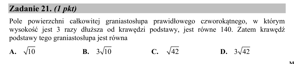 Zadanie 21 z arkusza CKE, maj 2017 (oryginał)