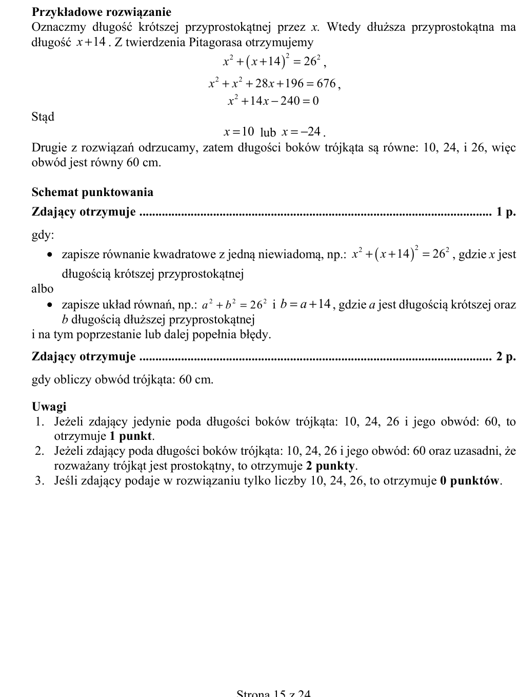 Przykładowe rozwiązanie CKE do zadania 30