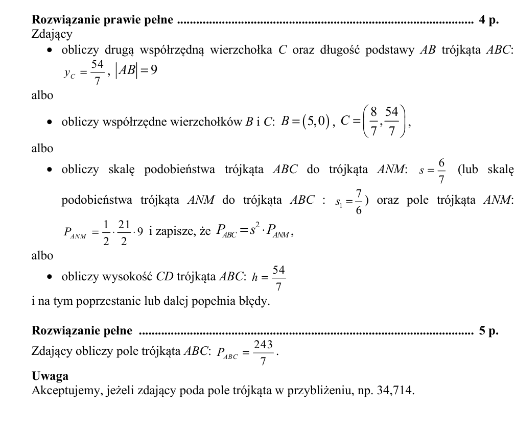 Przykładowe rozwiązanie CKE do zadania 32
