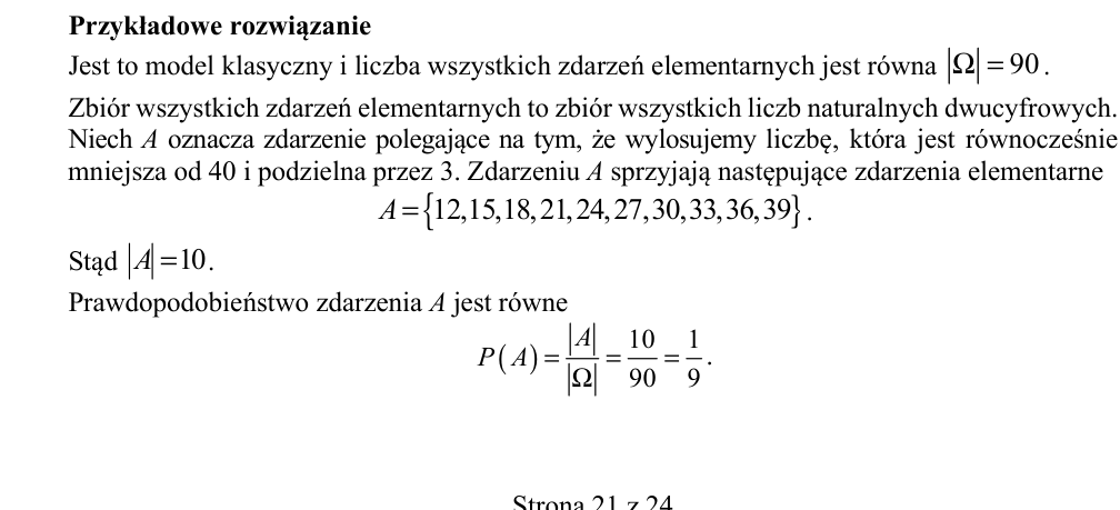 Przykładowe rozwiązanie CKE do zadania 33