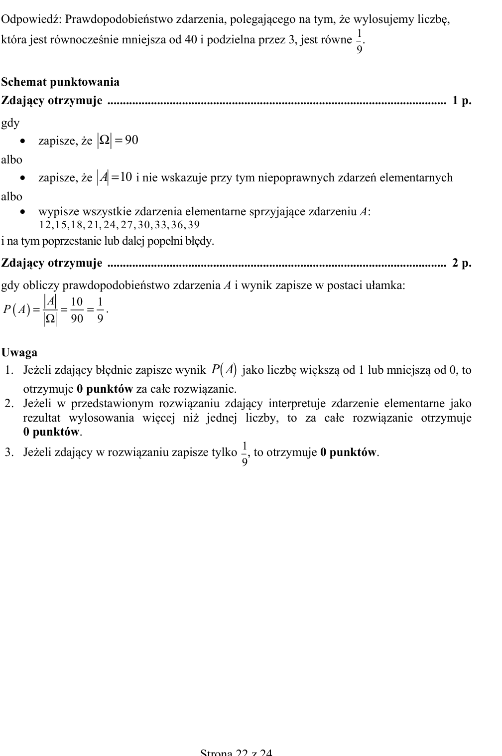Przykładowe rozwiązanie CKE do zadania 33