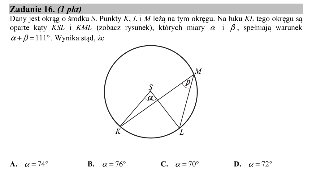 Zadanie 16 z arkusza CKE, maj 2018 (oryginał)