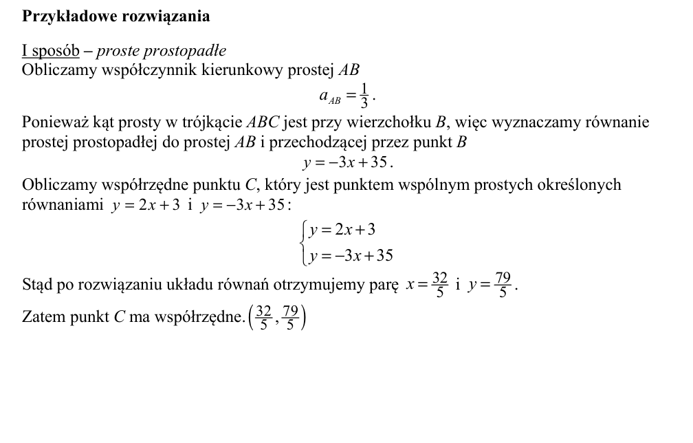 Przykładowe rozwiązanie CKE do zadania 32