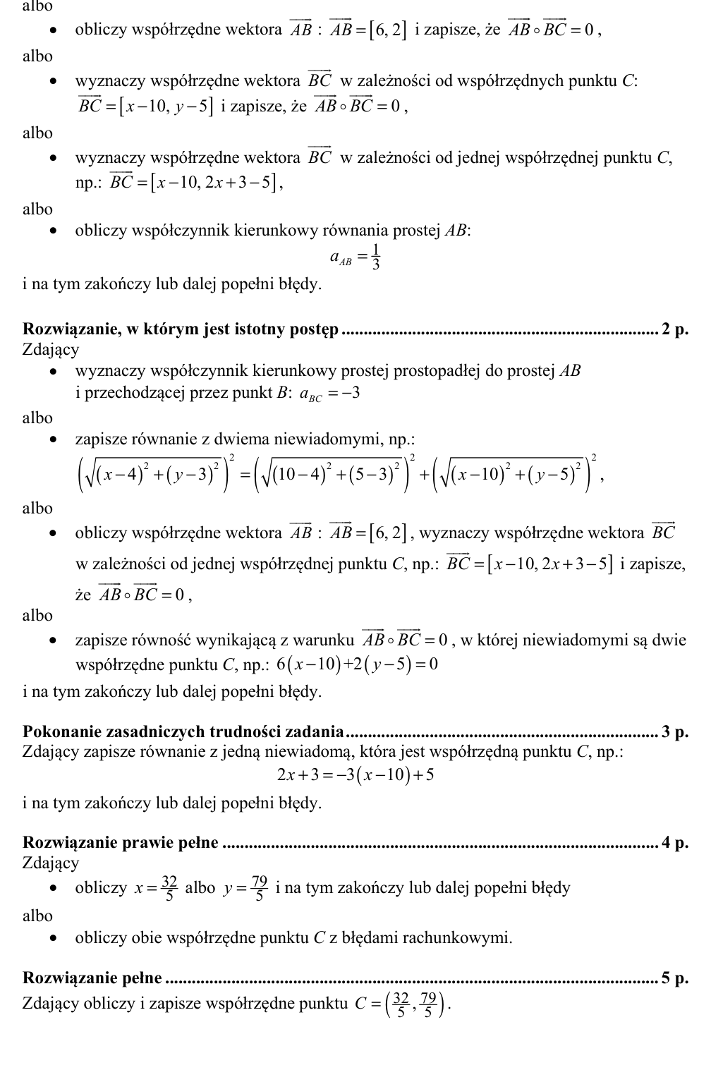 Przykładowe rozwiązanie CKE do zadania 32