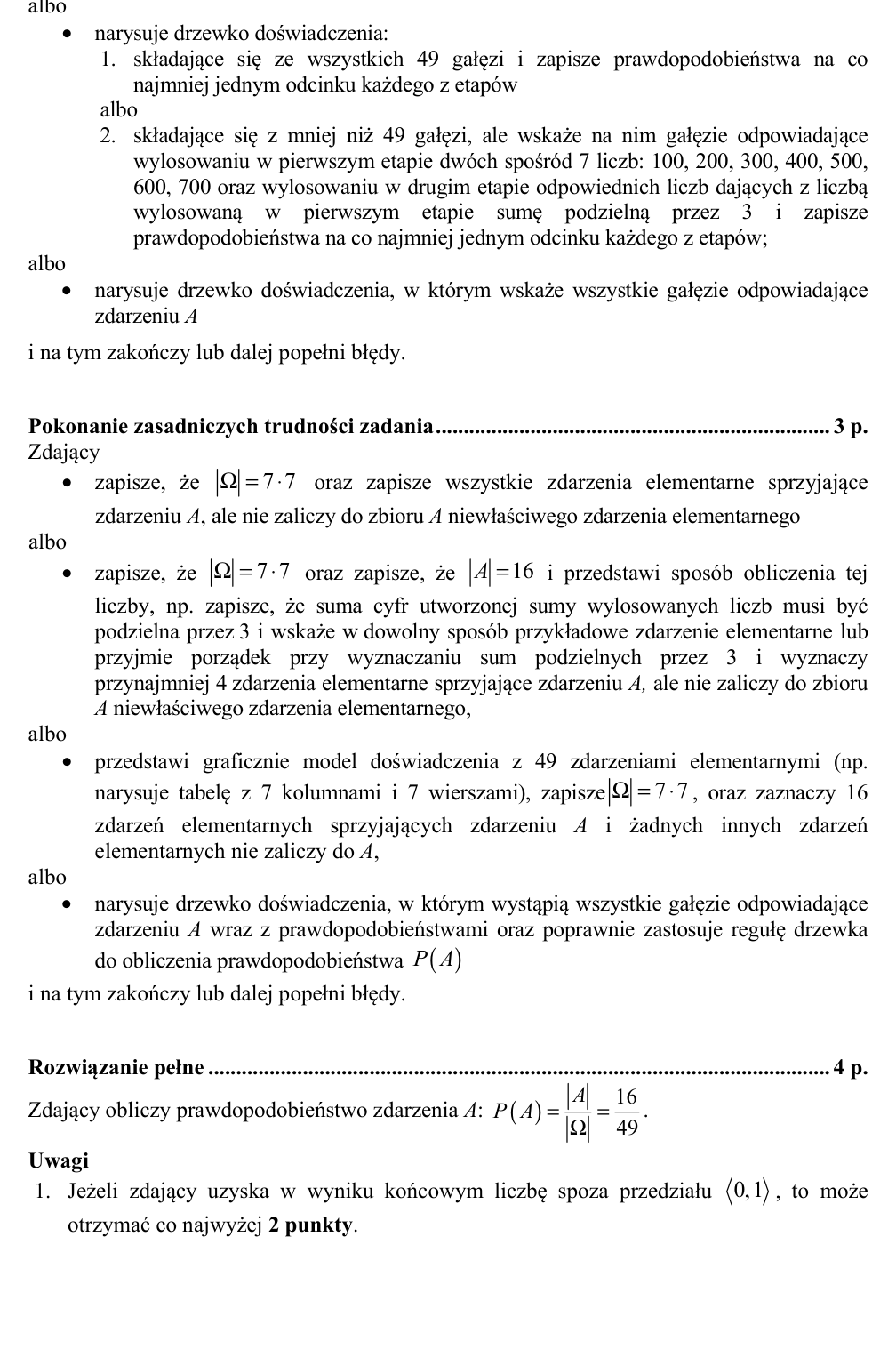 Przykładowe rozwiązanie CKE do zadania 33