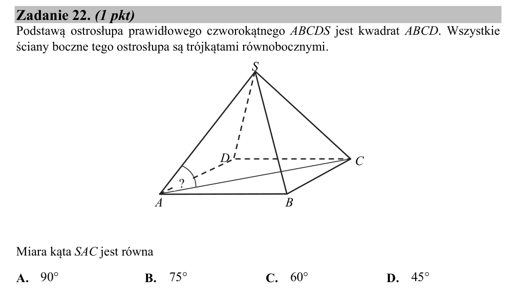 Zadanie 22 z arkusza CKE, maj 2019 (oryginał)