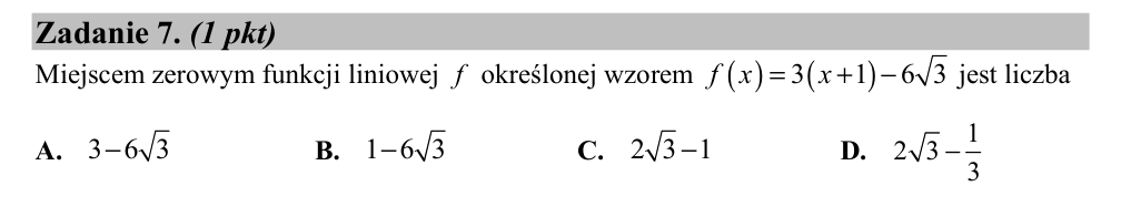 Zadanie 7 z arkusza CKE, maj 2019 (oryginał)