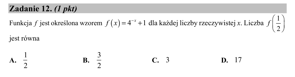 Zadanie 12 z arkusza CKE, czerwiec 2020 (oryginał)