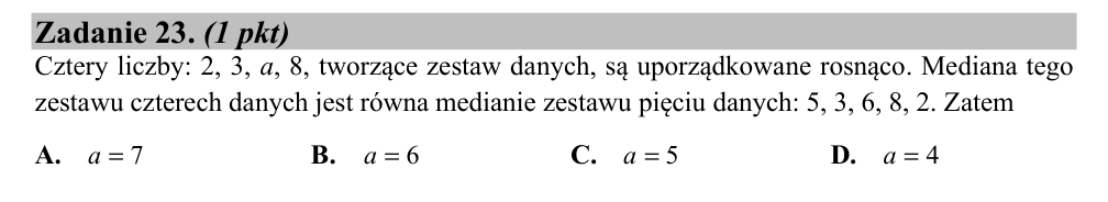 Zadanie 23 z arkusza CKE, czerwiec 2020 (oryginał)