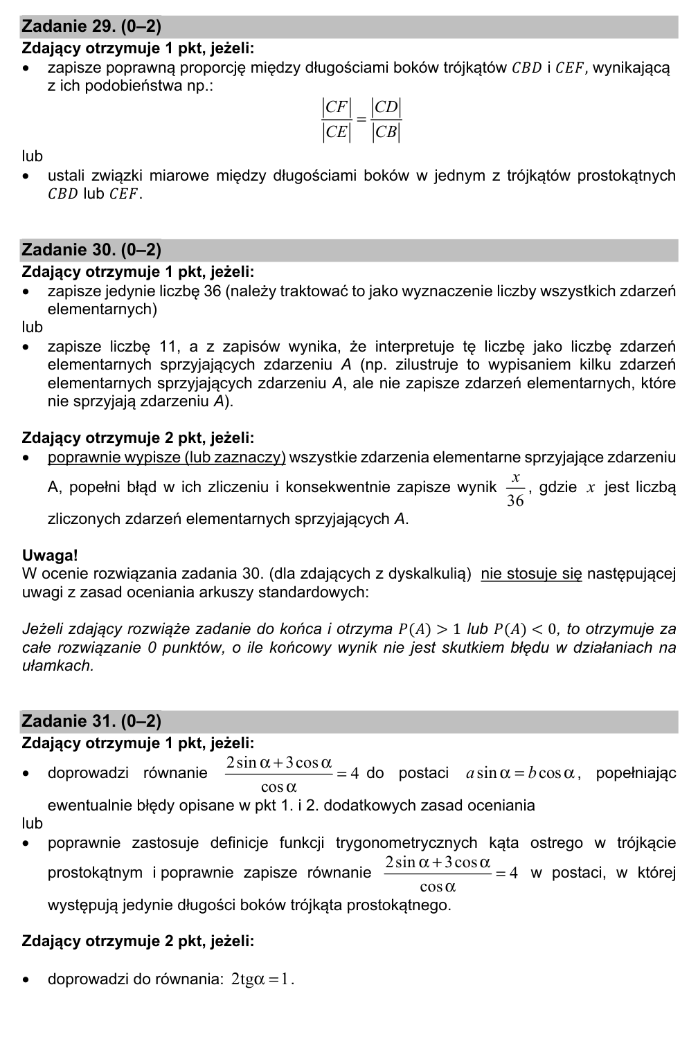Przykładowe rozwiązanie CKE do zadania 34